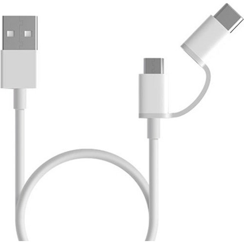 USB кабель ZMI AL501 USB - Type-C / microUSB длина 1 метр (белый)