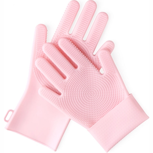 Силиконовые перчатки Xiaomi Silicone Cleaning Glove (Розовый)  - фото4