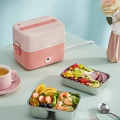 Ланч-бокс с подогревом Xiaomi Small Bear Electric Lunch Box (DFH-B12U8) Розовый - фото