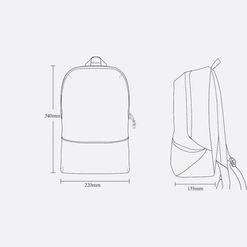 Рюкзак Zanjia Lightweight Small Backpack (Черный)