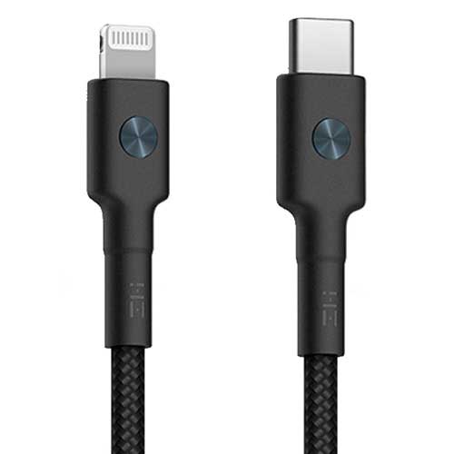 USB кабель ZMI Type-C+ Lighting, длина 30 см (AL872) Черный
