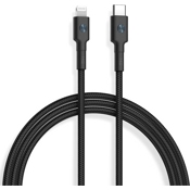 USB кабель ZMI Type-C+ Lighting для зарядки и синхронизации, длина 1,0 метр (AL873) Черный - фото