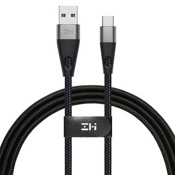 USB кабель Xiaomi ZMI Type-C для зарядки и синхронизации, 5A, 1,0 метр (AL706) Черный - фото