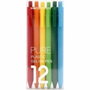 Комплект гелевых ручек Kaco Pure Plastic Gelic Pen, 12 шт. - фото