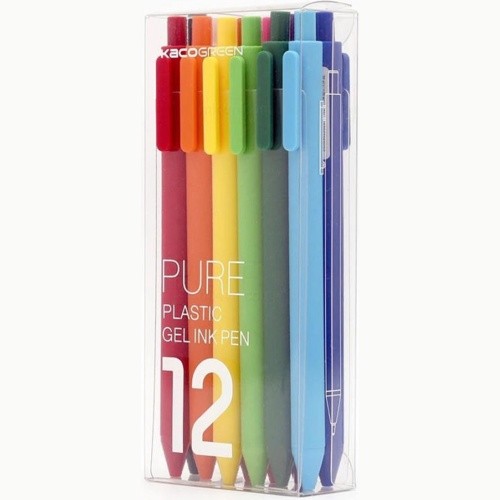 Комплект гелевых ручек Kaco Pure Plastic Gelic Pen, 12 шт.