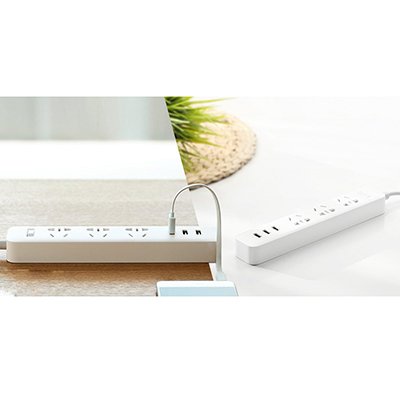 Удлинитель Xiaomi Mi Power Strip 3 розетки, 3 USB белый - фото4