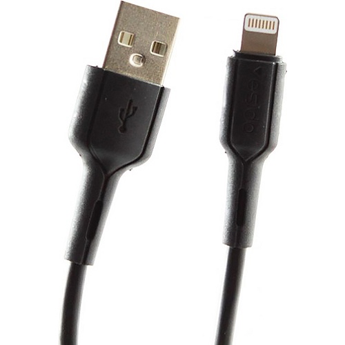 USB кабель Yesido CA-42 Lightning  длина 1,0 метр (Черный)