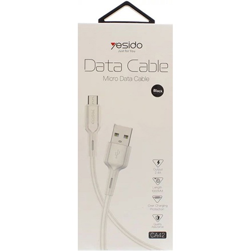 USB кабель Yesido CA-42 MicroUSB длина 1,0 метр (Черный)