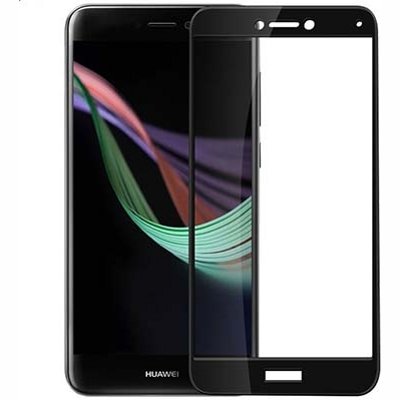Защитное стекло 9D на экран для Huawei P8 Lite 2017 HD Glass 100% клеющая основа черное