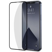 Защитное стекло для  iPhone 12 Pro Max Bilvis полноэкранное черное 100% клеющая основа - фото